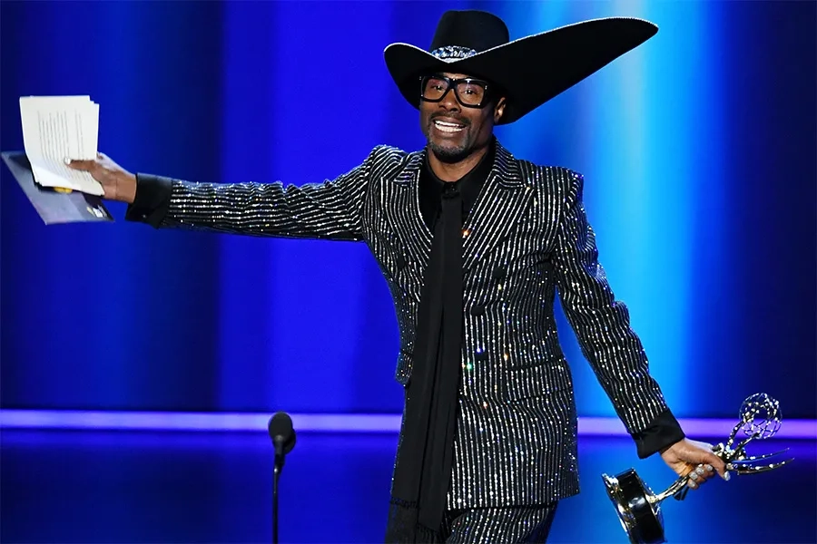 CMU alum Billy Porter accepting their historic Emmy win.