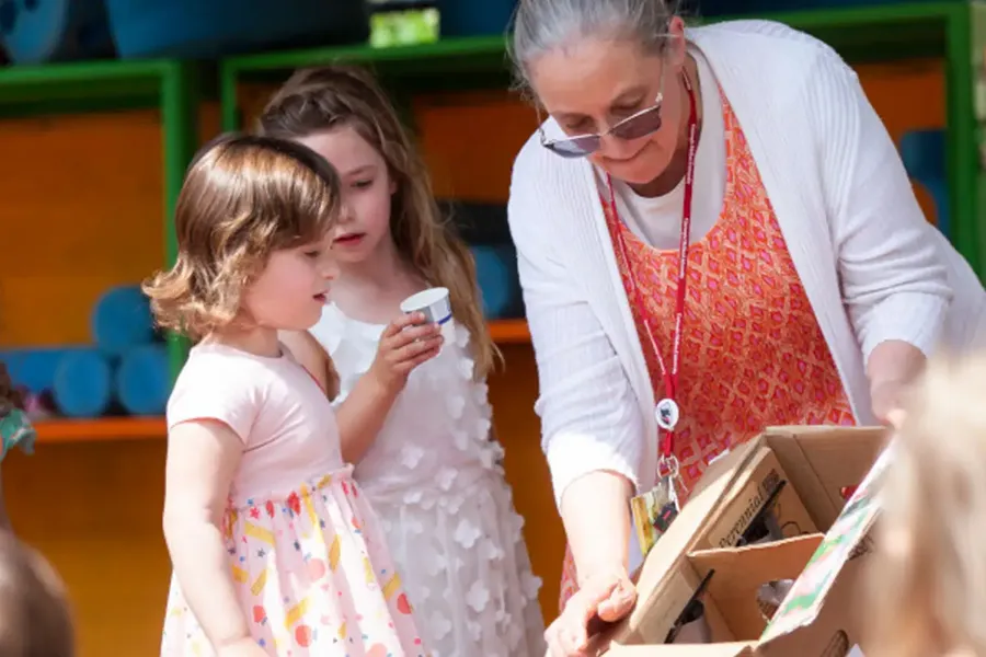 Children from Carnegie Mellon’s Children’s School, a lab school that has operated for more than fifty years on campus.
